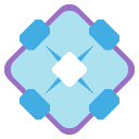 diamond shape with a dot inside