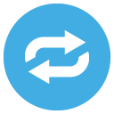 clockwise rightwards and leftwards open circle arrows