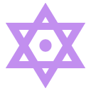 six pointed star with middle dot